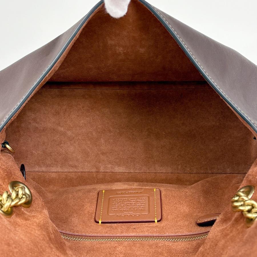 COACH（コーチ） チェルシー チェーン ショルダーバッグ レザー ダーク