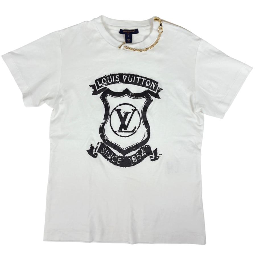 【大人気デザイン】ルイヴィトン LV Tシャツ 半袖 ビックロゴ 袖のLVロゴがお洒落♪】ルイヴィトン Tシャツ 半袖 シンプル (Louis