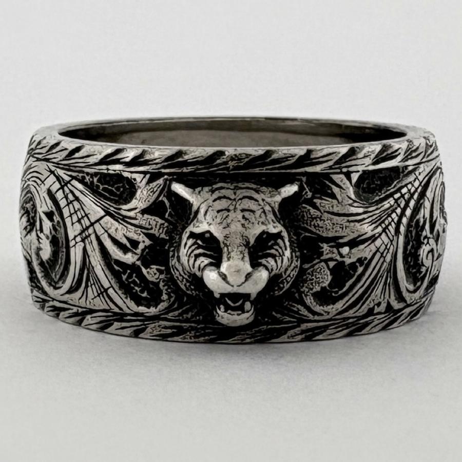 GUCCI グッチ タイガーヘッドリング シルバー925 指輪 GUCCI（グッチ） タイガーヘッド リング 指輪 リング 19号 シルバー925