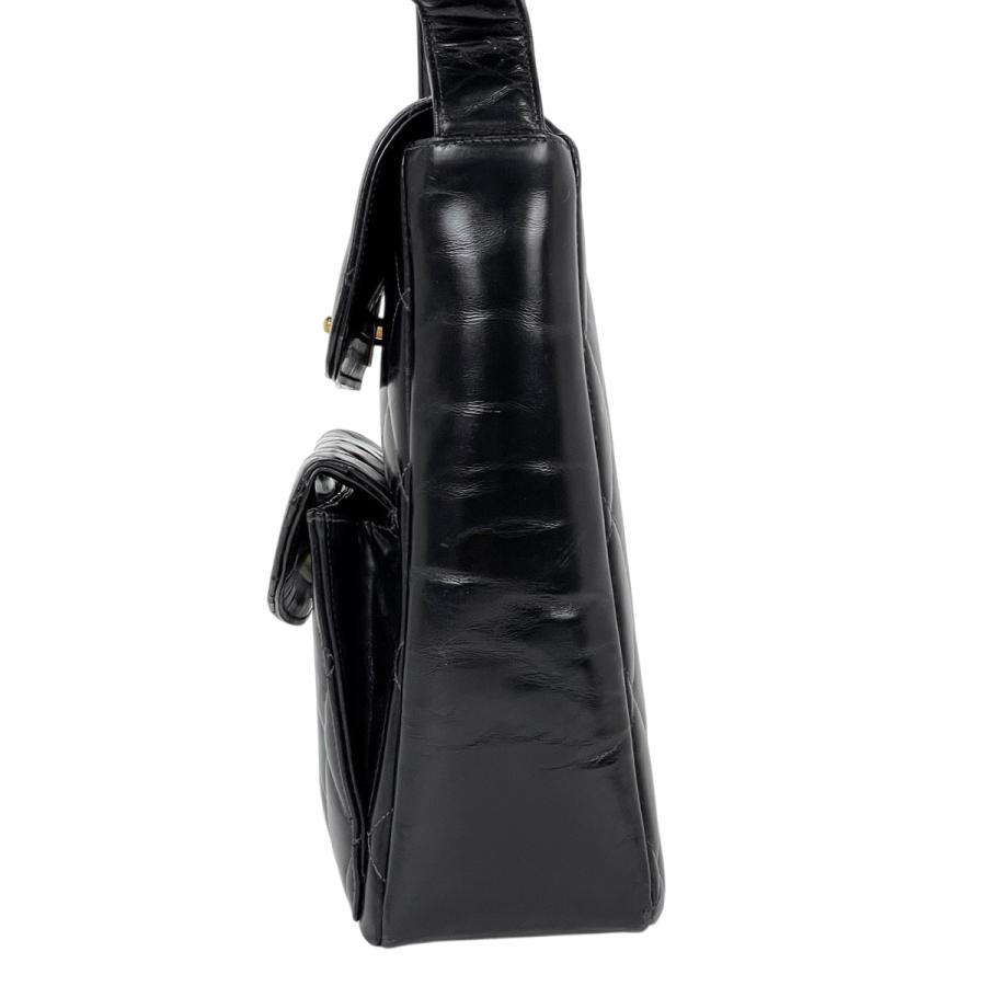 シャネル CHANEL ココマーク ショルダーバッグ ハンドバッグ マトラッセ ショルダーバッグ レザー ブラック レディース 中古_1