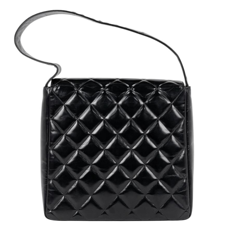 シャネル CHANEL ココマーク ショルダーバッグ ハンドバッグ マトラッセ ショルダーバッグ レザー ブラック レディース 中古_2