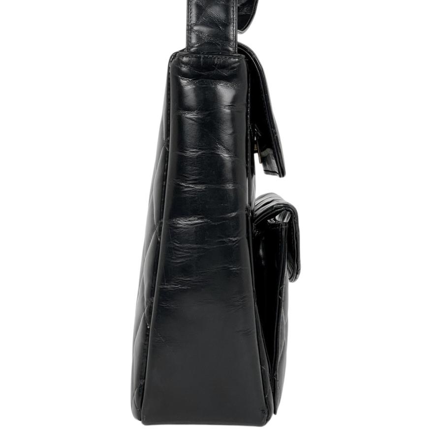シャネル CHANEL ココマーク ショルダーバッグ ハンドバッグ マトラッセ ショルダーバッグ レザー ブラック レディース 中古_3