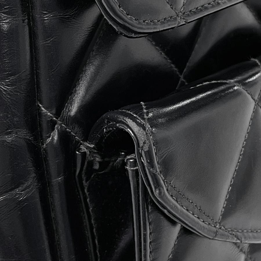シャネル CHANEL ココマーク ショルダーバッグ ハンドバッグ マトラッセ ショルダーバッグ レザー ブラック レディース 中古_6