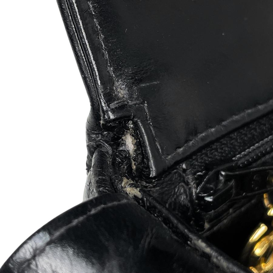 シャネル CHANEL ココマーク ショルダーバッグ ハンドバッグ マトラッセ ショルダーバッグ レザー ブラック レディース 中古_9