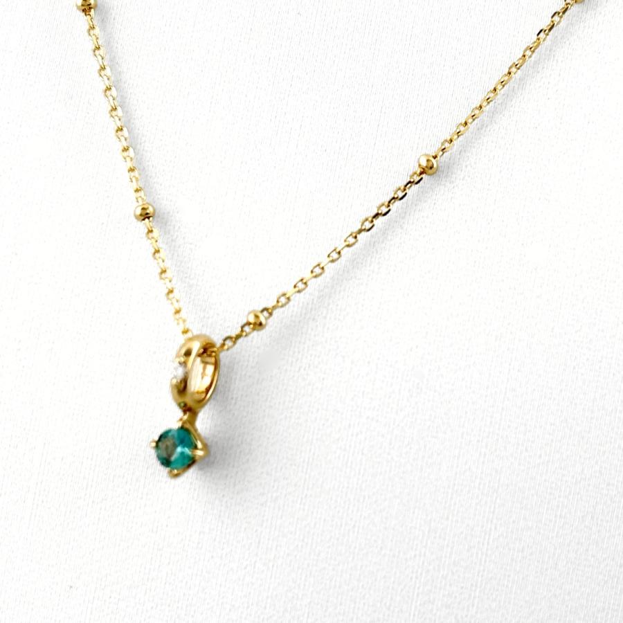 STAR JEWELRY（スタージュエリー） エメラルド デザインネックレス YG 