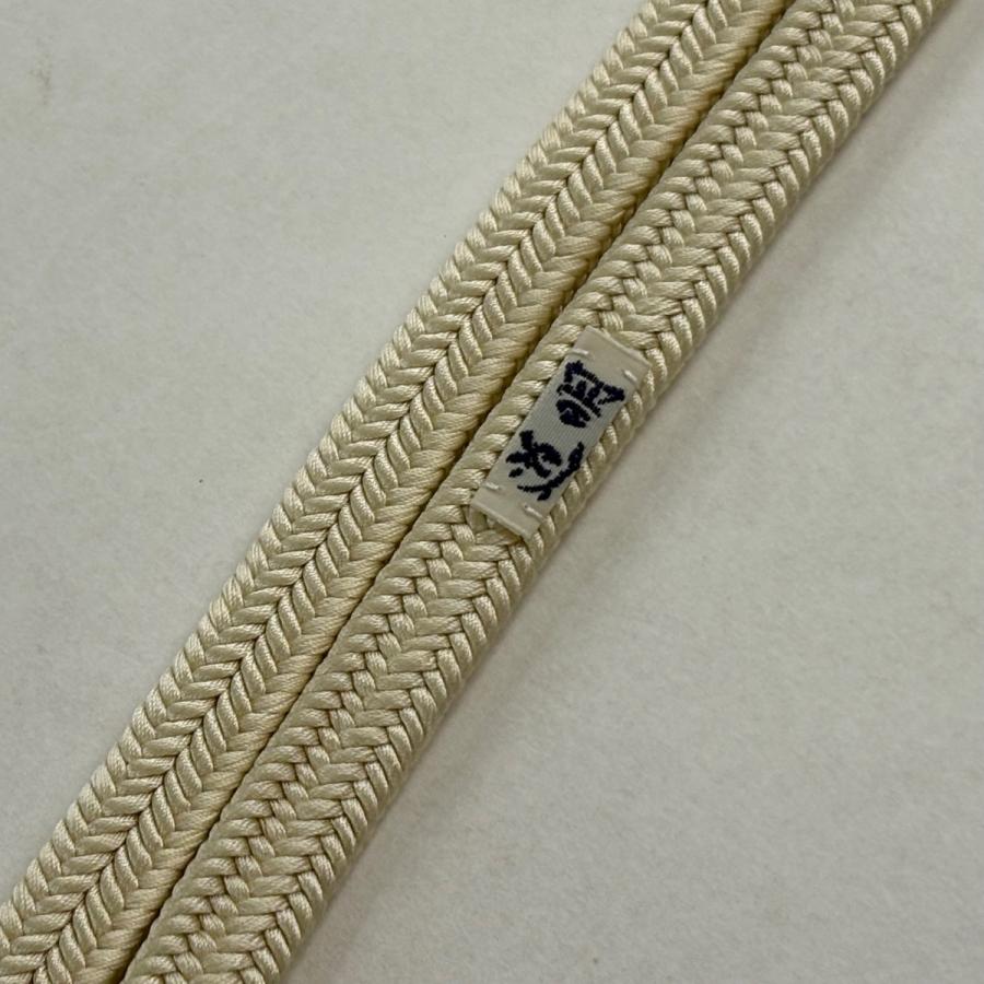 美品 帯締め 名品 無形文化財 有職組紐 道明 カジュアル ベージュ 正絹 和装小物 中古_4