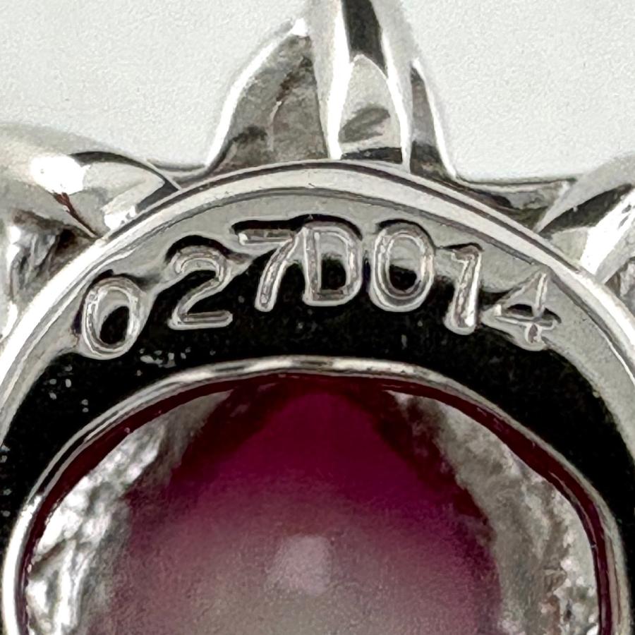 ルビー デザインピアス プラチナ メレダイヤ ピアス Pt850 ルビー ダイヤモンド レディース 中古_6