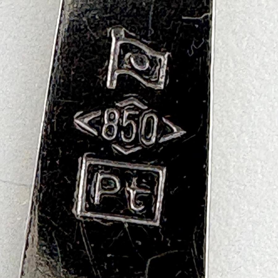 サファイア デザインネックレス プラチナ ペンダント メレダイヤ ダイヤモンド ネックレス Pt900 Pt850 サファイア レディース 中古