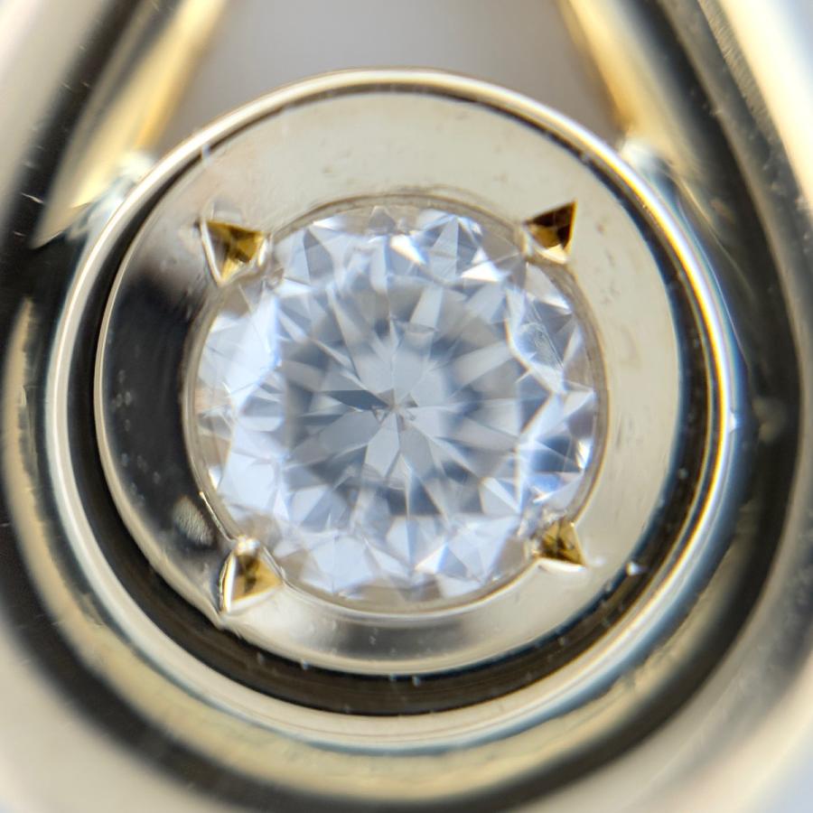 ダイヤモンド デザインネックレス YG イエローゴールド ペンダント ネックレス K18 750 ダイヤモンド レディース 中古