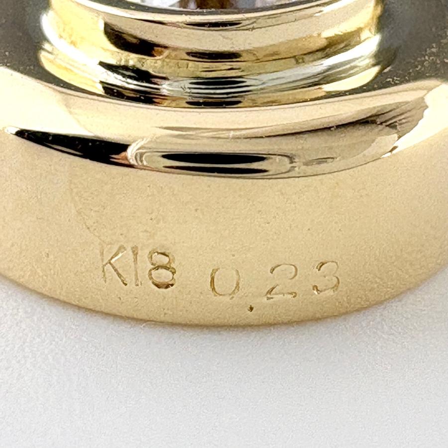 ダイヤモンド デザインネックレス YG イエローゴールド ペンダント ネックレス K18 750 ダイヤモンド レディース 中古