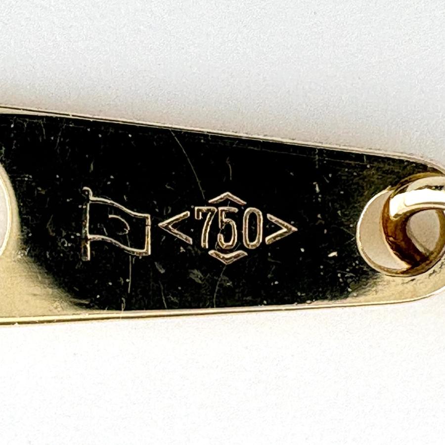 ダイヤモンド デザインネックレス YG イエローゴールド ペンダント ネックレス K18 750 ダイヤモンド レディース 中古