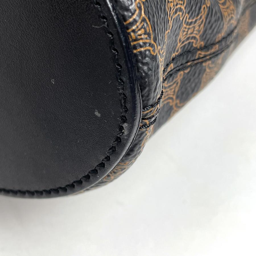 CELINE（セリーヌ） マカダム柄 ハンドバッグ サークルハンドル ロゴ