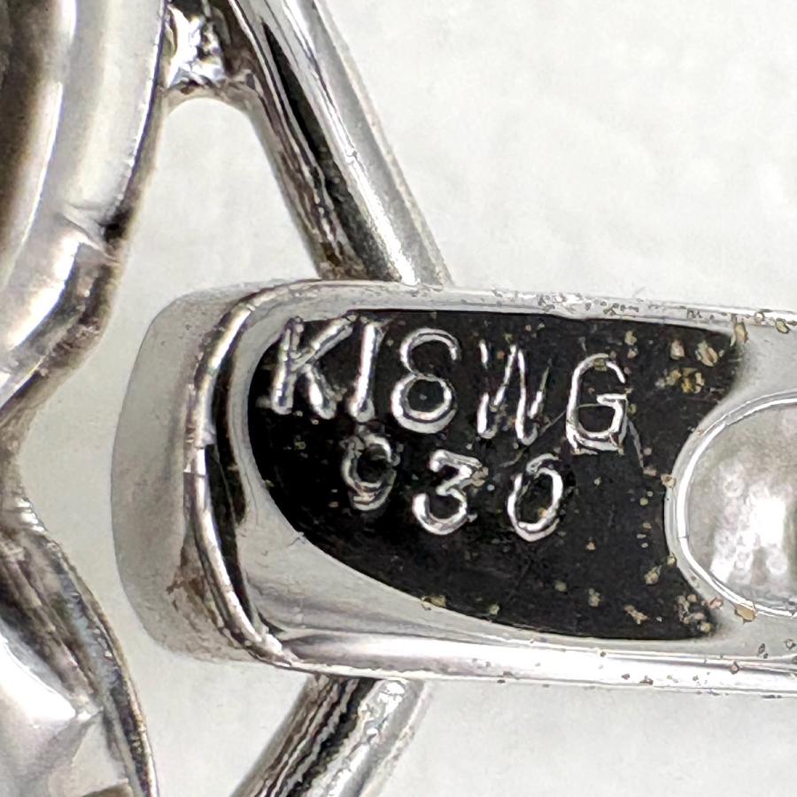 ハートモチーフ ペンダントトップ WG ホワイトゴールド メレダイヤ ペンダントトップ K18 WG ダイヤモンド レディース 中古_4