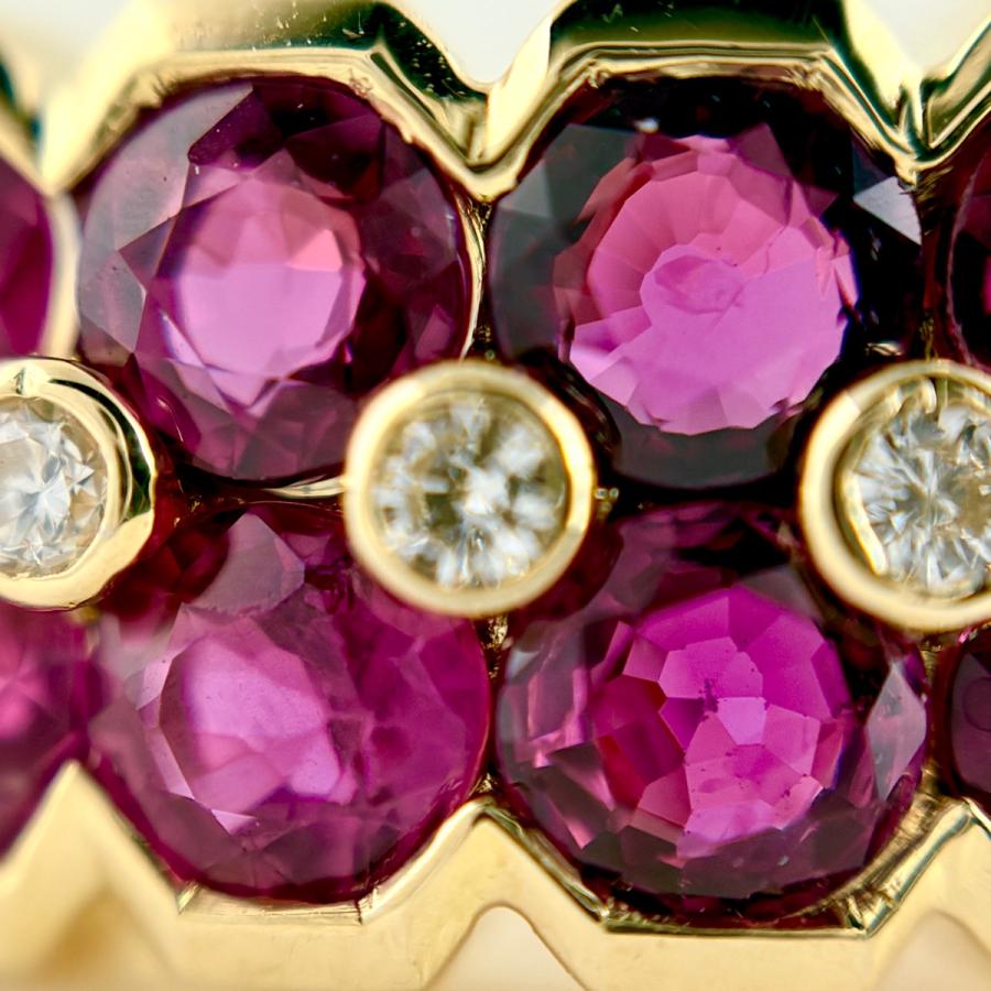 サザンクロス Southern Cross ルビー デザインピアス YG イエロー 