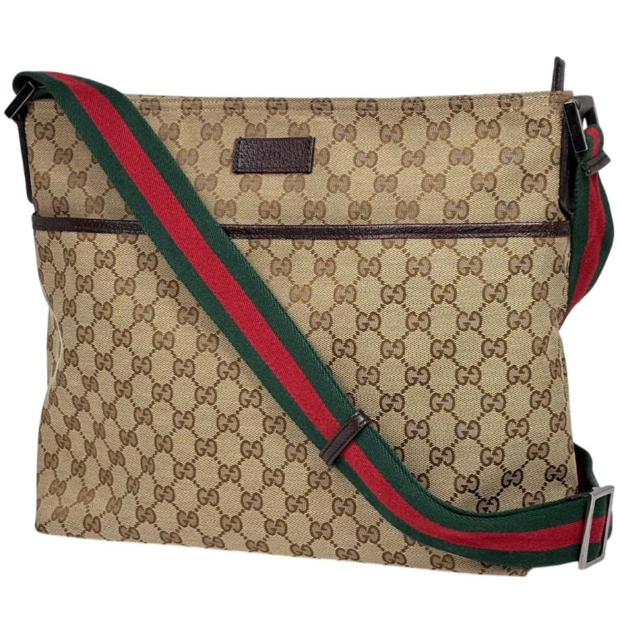 グッチ GUCCI GG柄 シマグッチ シェリーライン レザー ボディーバック GUCCI（グッチ） GUCCI GG柄 ショルダーバッグ シェリーライン ウェブ