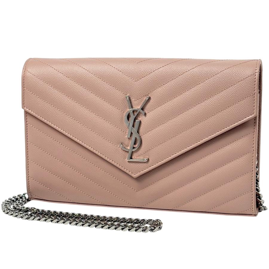 ⭐️未使用⭐️近年 サンローラン クラッチバッグ チェーン ショルダー 財布 サンローランパリ SAINT LAURENT PARIS ロゴ チェーン ウォレット