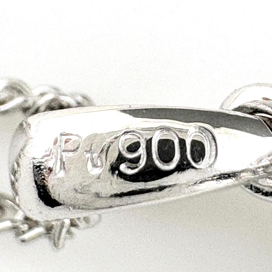 サファイア デザインネックレス プラチナ ペンダント メレダイヤ ダイヤモンド ネックレス Pt900 Pt850 サファイア レディース 中古_6