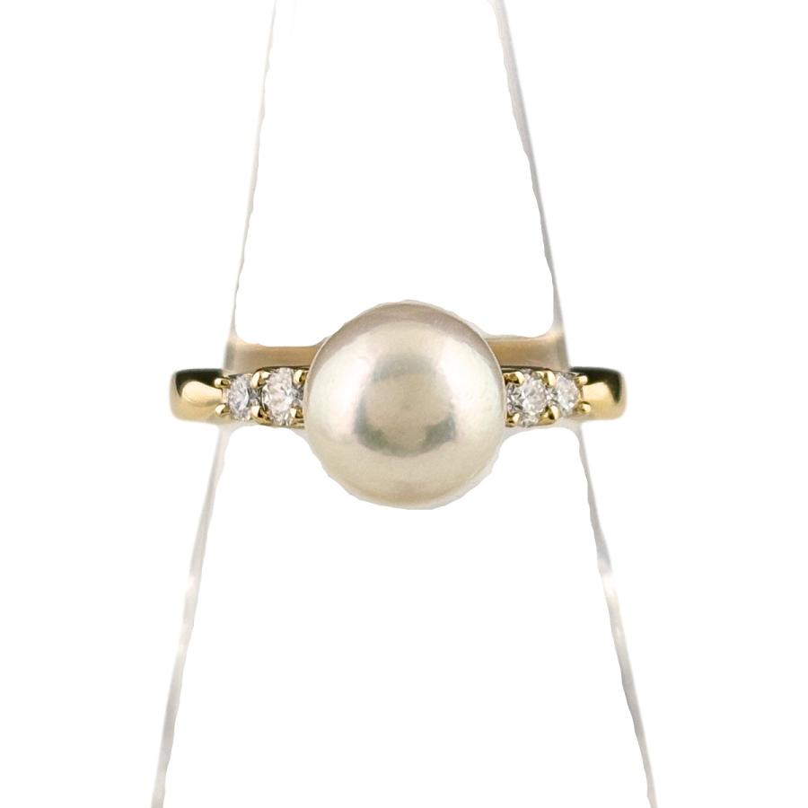 MIKIMOTO（ミキモト） パール デザインリング YG イエローゴールド 