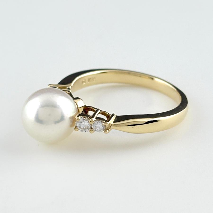 MIKIMOTO（ミキモト） パール デザインリング YG イエローゴールド 