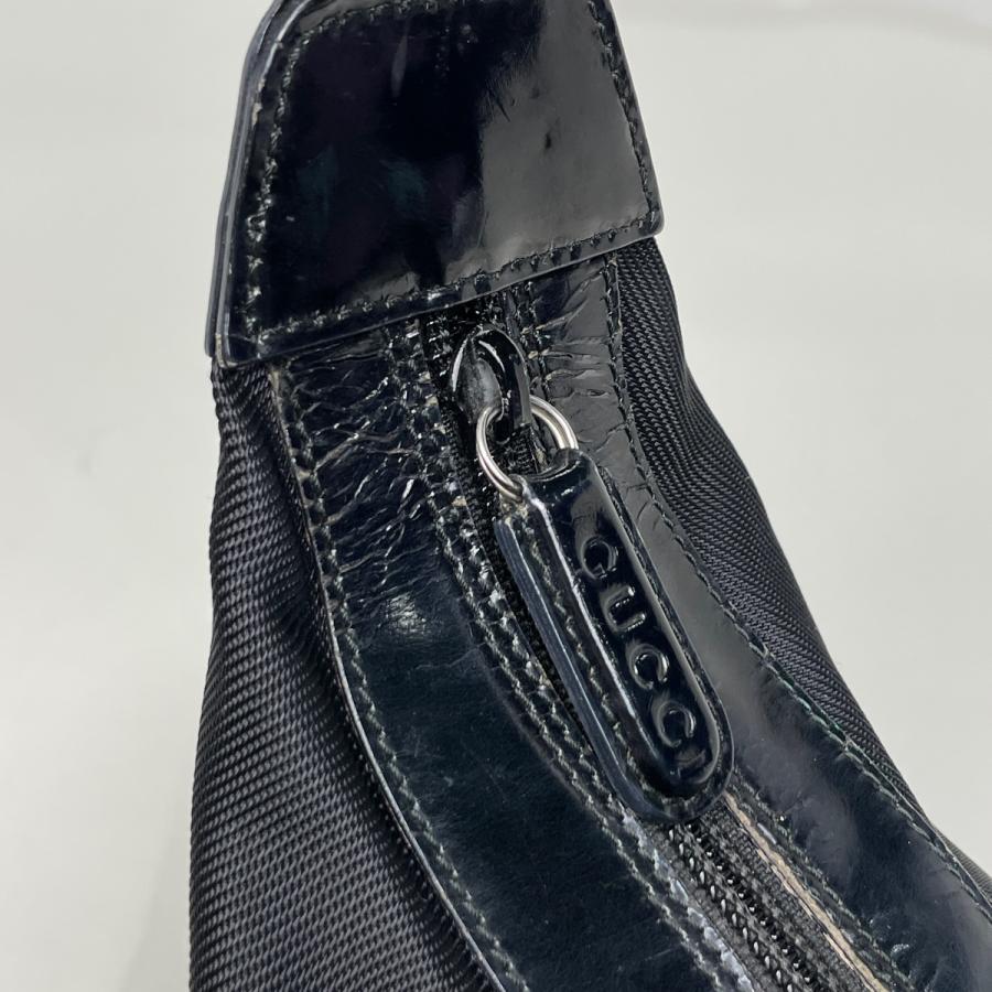 グッチ GUCCI ショルダーバッグ バンブー ナイロンキャンバス ブラック シルバー レディース 送料無料【中古】 z9202 GUCCI（グッチ） バンブー ショルダーバッグ ハンドバッグ 00019980531