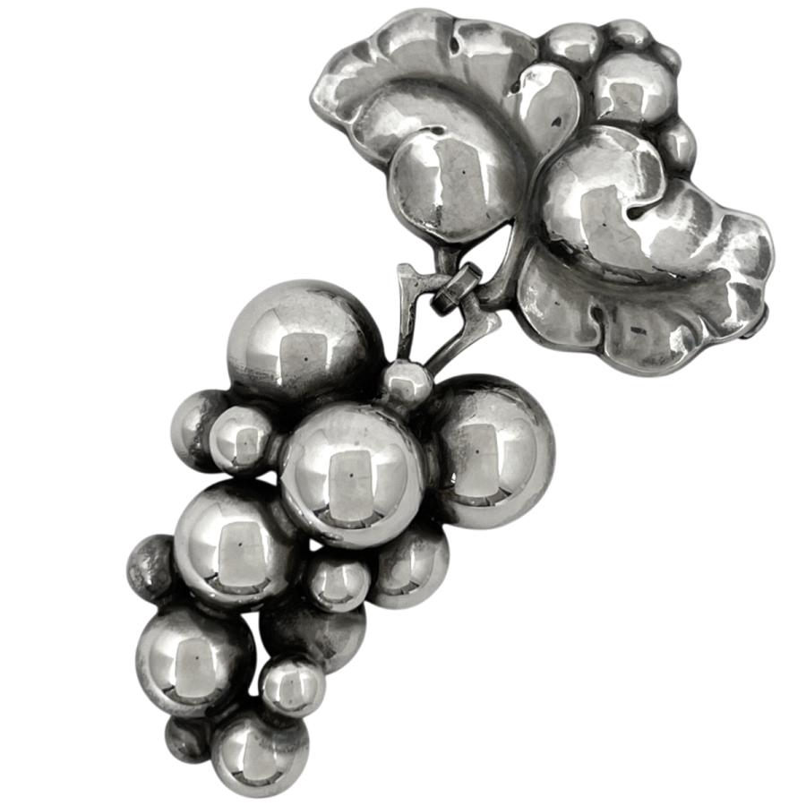 美品　  217Aムーンライトグレープ　シルバーブローチ ジョージジェンセン Georg Jensen ムーンライト グレープ ブローチ