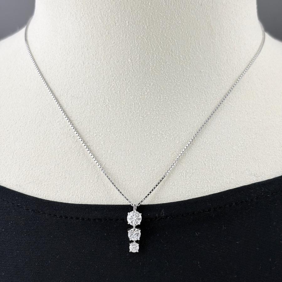 ダイヤモンド デザインネックレス プラチナ ペンダント ネックレス Pt900 Pt850 ダイヤモンド レディース 中古_3