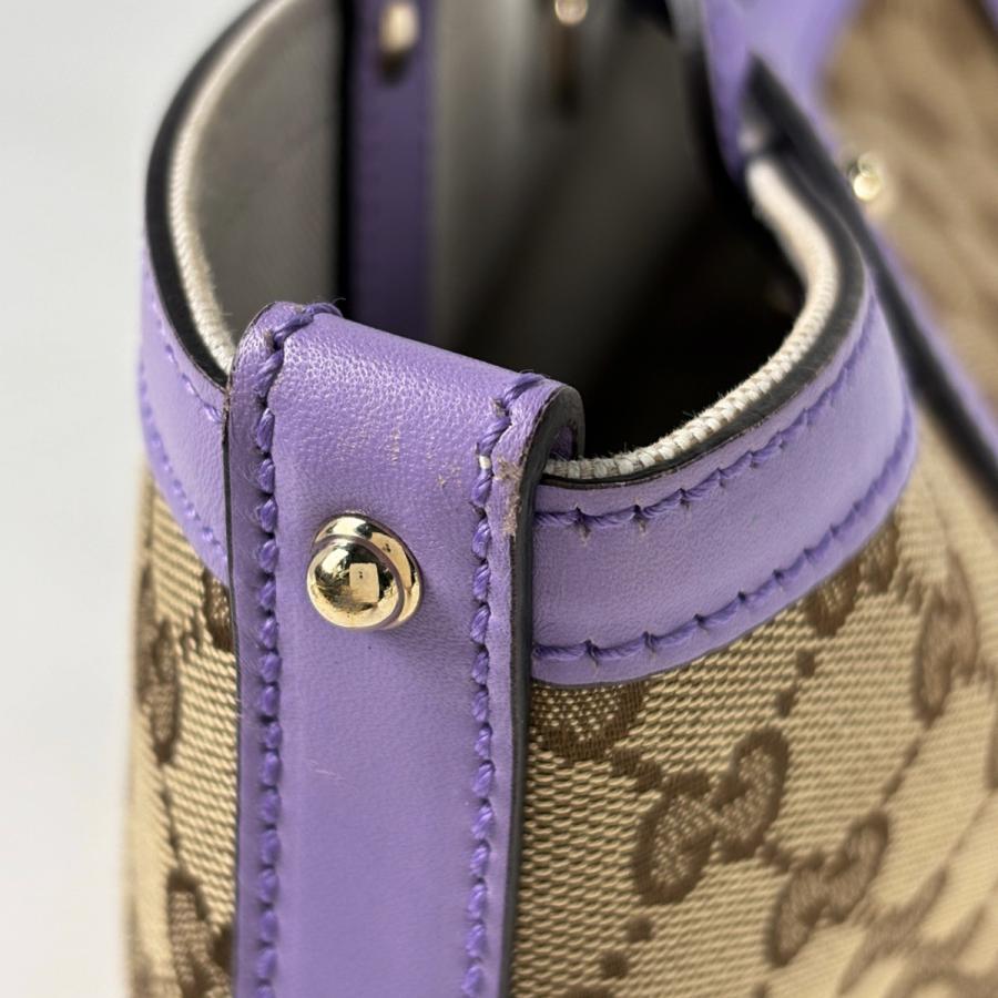 GUCCI（グッチ） GUCCI GG柄 トートバッグ GGキャンバス パープル