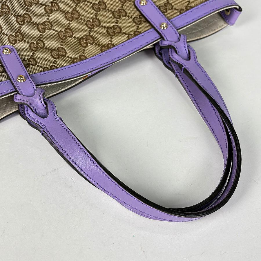 GUCCI（グッチ） GUCCI GG柄 トートバッグ GGキャンバス パープル