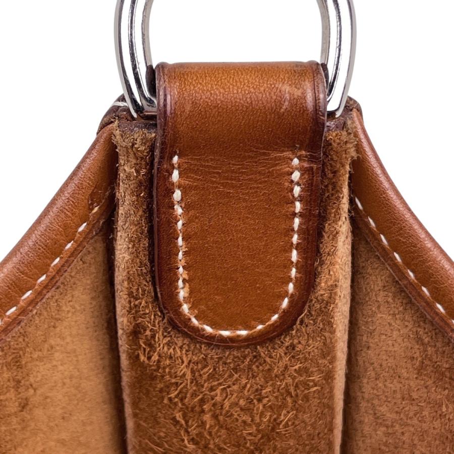 エルメス HERMES エヴリン1 PM パンチング Hロゴ ショルダーバッグ エバーカーフ ブラウン E レディース 中古_10