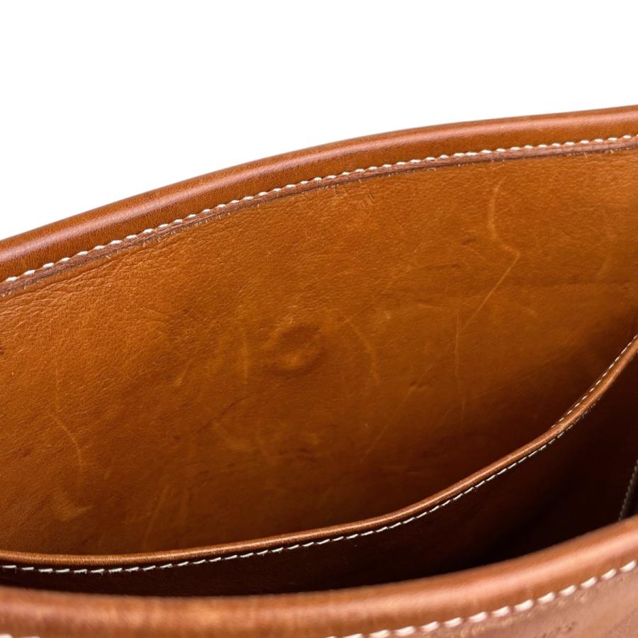 エルメス HERMES エヴリン1 PM パンチング Hロゴ ショルダーバッグ エバーカーフ ブラウン E レディース 中古_11