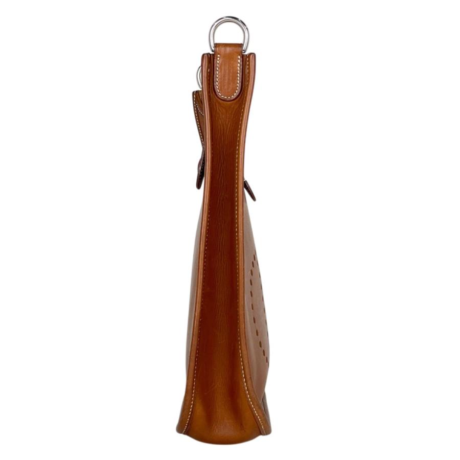 エルメス HERMES エヴリン1 PM パンチング Hロゴ ショルダーバッグ エバーカーフ ブラウン E レディース 中古_3