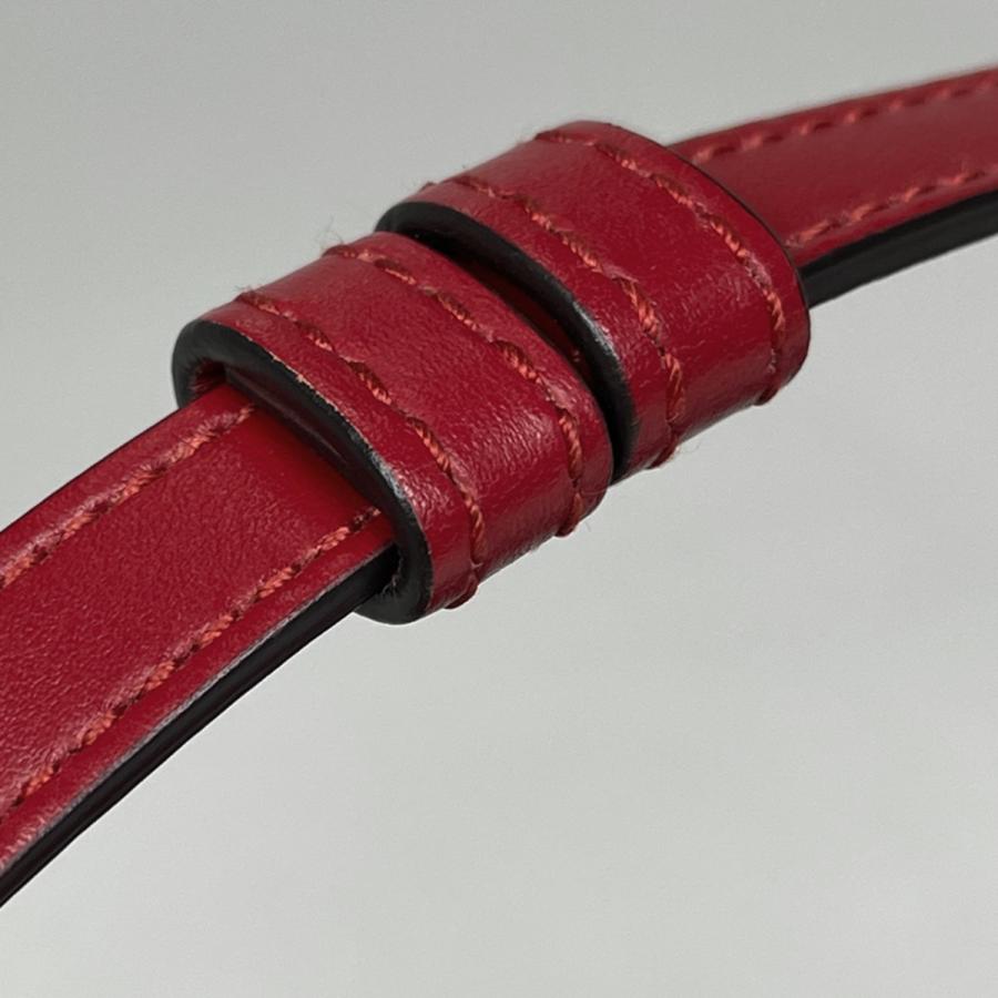 グッチ GUCCI ズゥミ チェーン ショルダーバッグ 2WAY ハンドバッグ ショルダーバッグ レザー レッド 572375 レディース 中古_4