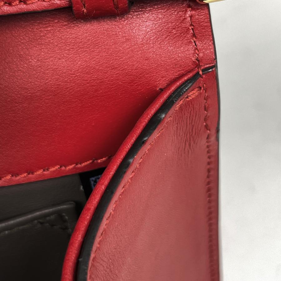 グッチ GUCCI ズゥミ チェーン ショルダーバッグ 2WAY ハンドバッグ ショルダーバッグ レザー レッド 572375 レディース 中古_5