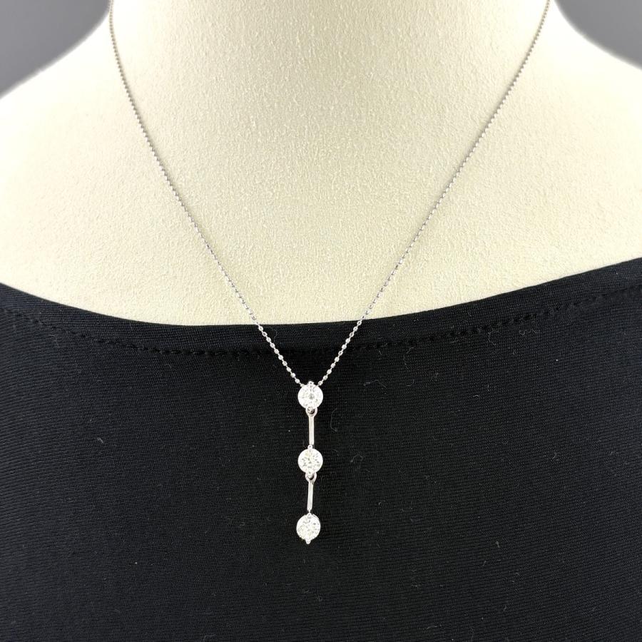 メレダイヤ デザインネックレス プラチナ ペンダント ネックレス Pt900 Pt850 ダイヤモンド レディース 中古_3