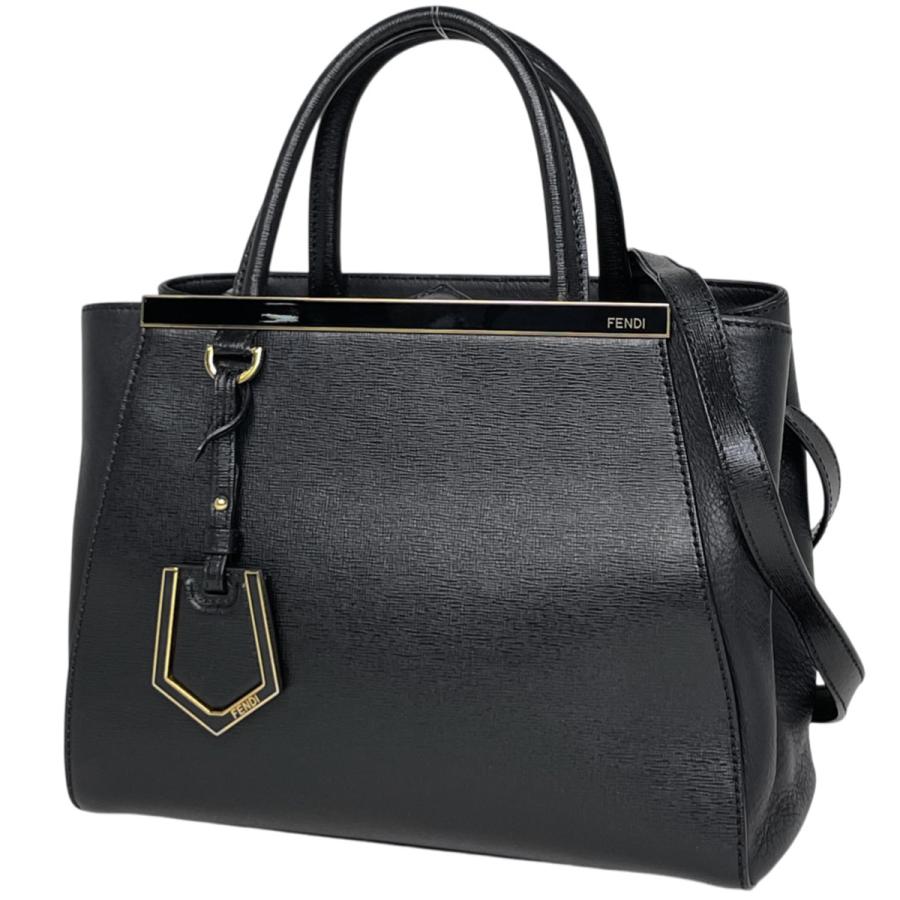 本物 フェンディ FENDI プチ トゥージュール 2WAY ショルダーバッグ ハンドバッグ ポシェット パテント レザー ブラック 8BH253 バッグ 中古・ FENDI（フェンディ） プチトゥージュール 2WAY ショルダーバッグ