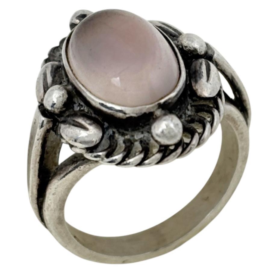 ジョージジェンセン Georg Jensen ストーン リング ローズクォーツ 