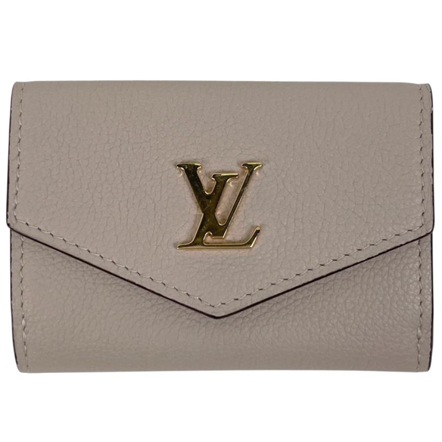 LOUIS VUITTON ルイヴィトン ポルトフォイユ ロックミニ M69340 グレージュ カーフレザー 三つ折り財布 レディース 【中古】 12603K359 LOUIS VUITTON（ルイ・ヴィトン） ポルト フォイユ ロック ミニ 三