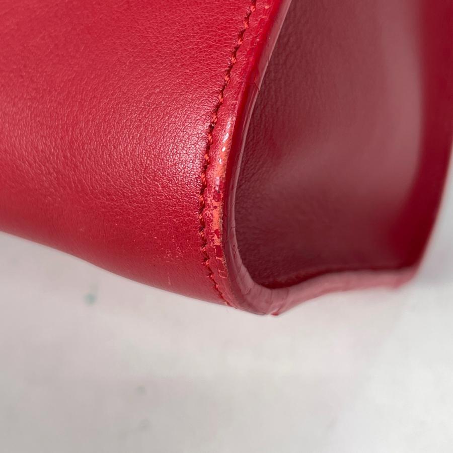 サンローランパリ SAINT LAURENT PARIS ベイビーカバス 2WAY ショルダーバッグ ハンドバッグ レザー レッド 372087 レディース 中古_2