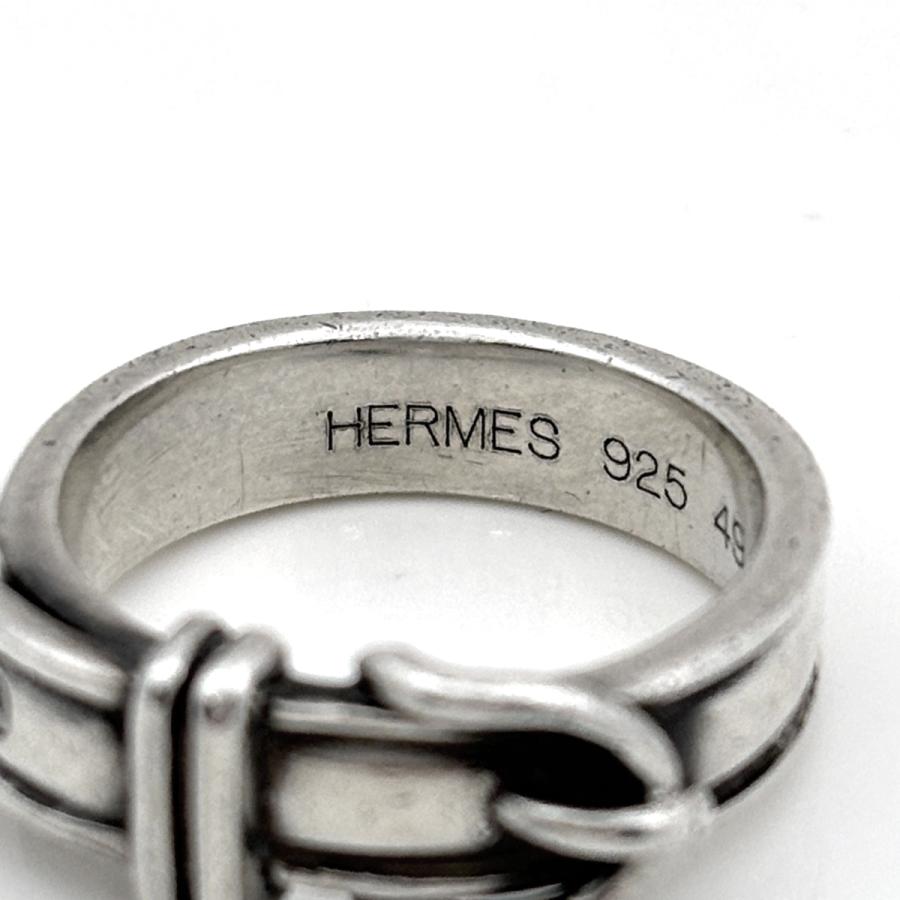 HERMES エルメス サンチュール　ベルト　モチーフ リング シルバー 925 HERMES（エルメス） サンチュール リング 指輪 ベルトモチーフ リング