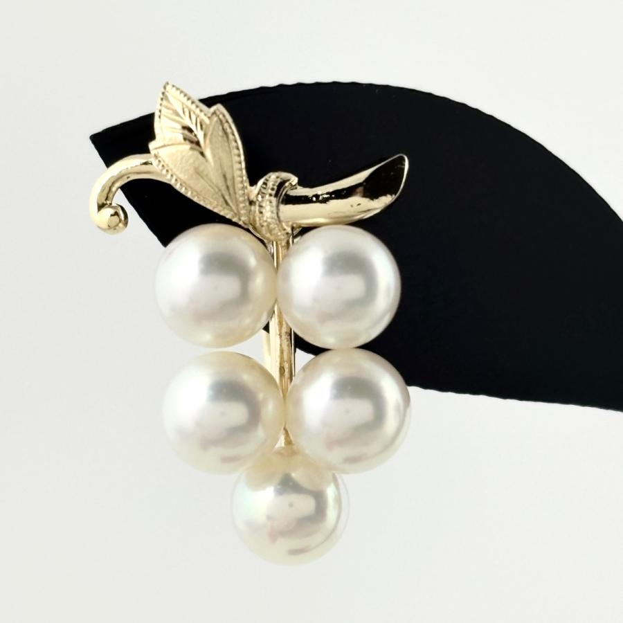 MIKIMOTO（ミキモト） パール デザインイヤリング K14 YG イエロー 