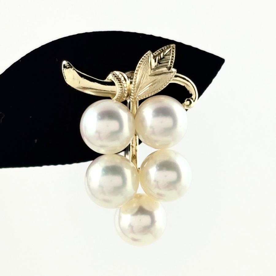 MIKIMOTO（ミキモト） パール デザインイヤリング K14 YG イエロー 
