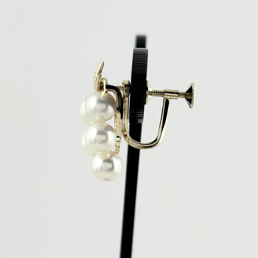 MIKIMOTO（ミキモト） パール デザインイヤリング K14 YG イエロー 