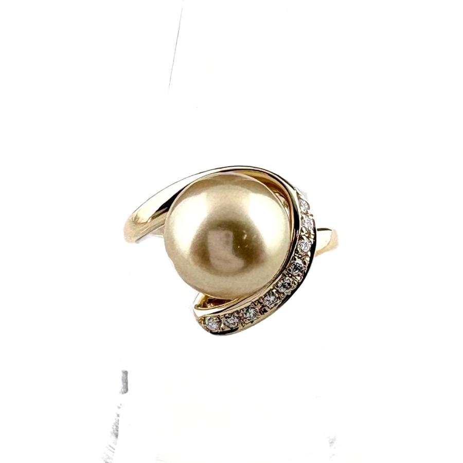 タサキ TASAKI パール デザインリング YG イエローゴールド 指輪 