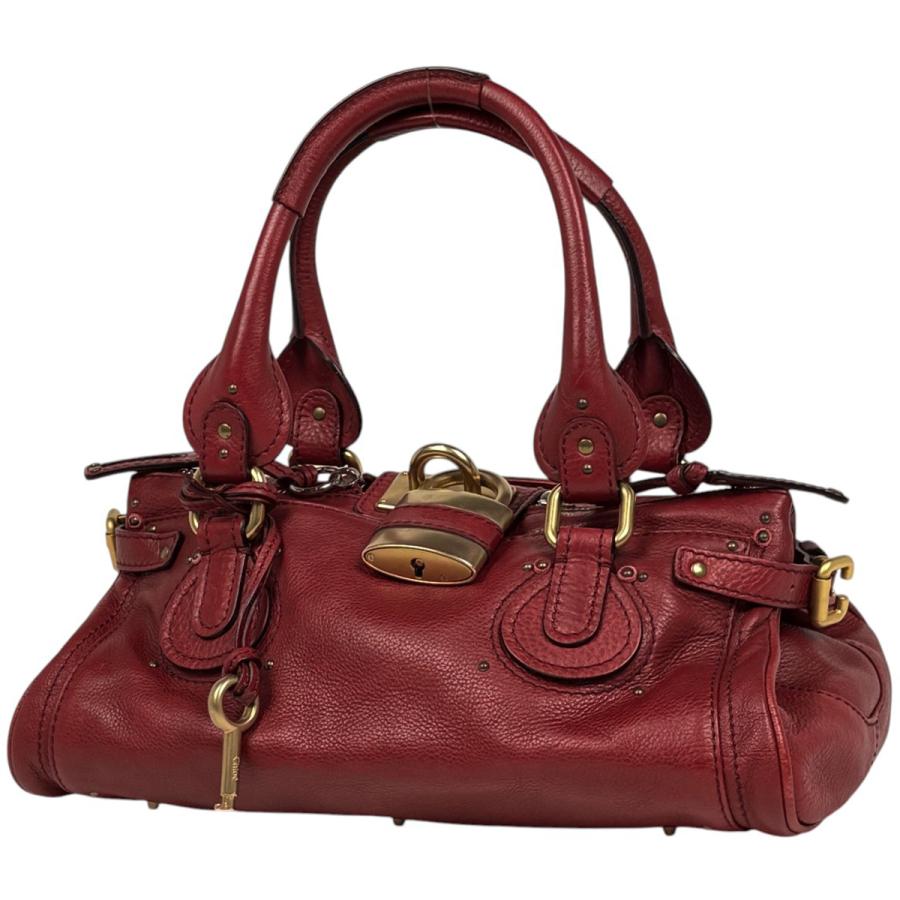 Chloe（クロエ） パディントン ハンドバッグ レザー レッド レディース