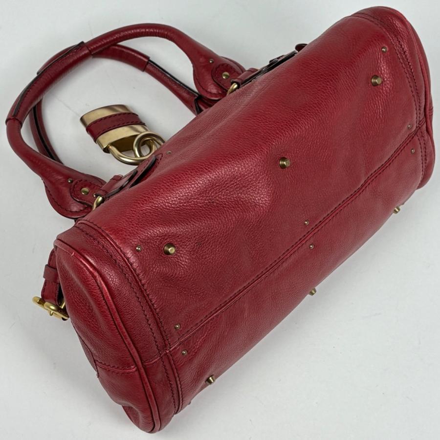 Chloe（クロエ） パディントン ハンドバッグ レザー レッド レディース