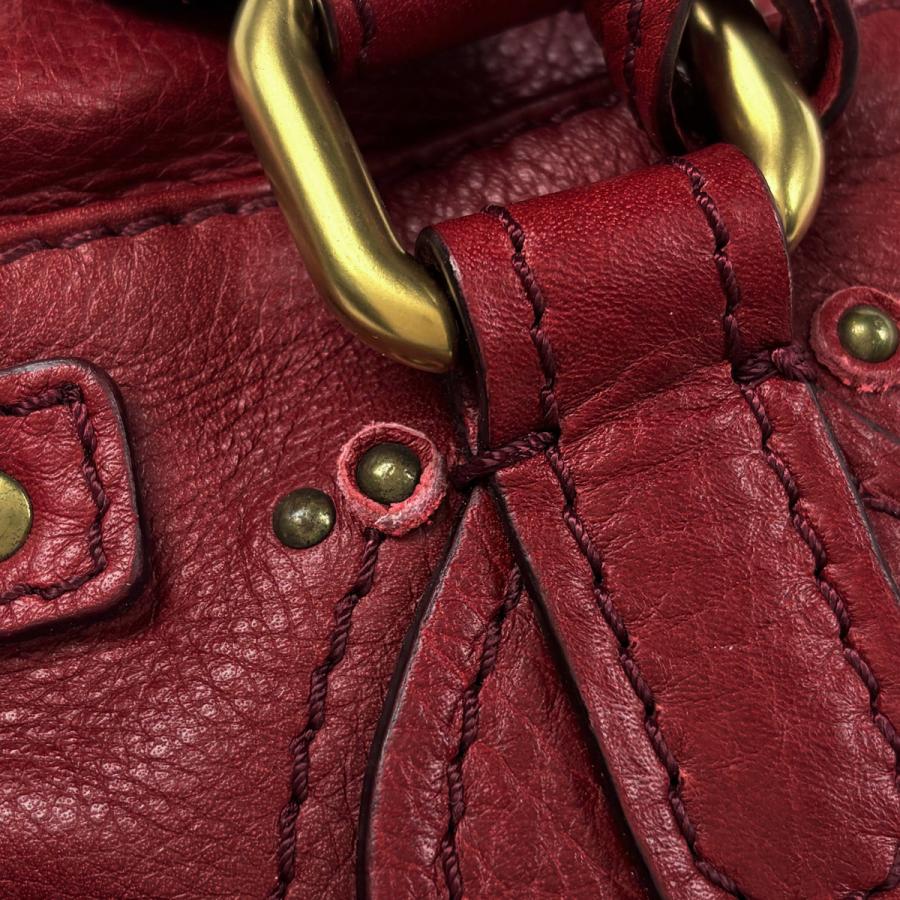 Chloe（クロエ） パディントン ハンドバッグ レザー レッド レディース