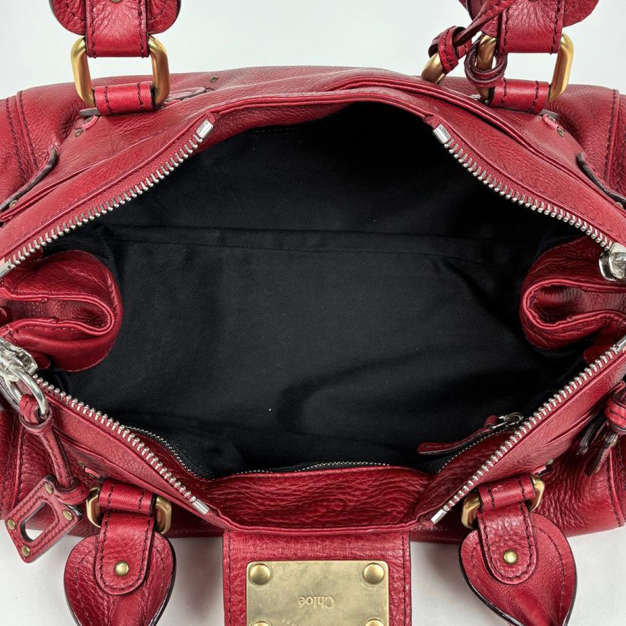 Chloe（クロエ） パディントン ハンドバッグ レザー レッド レディース