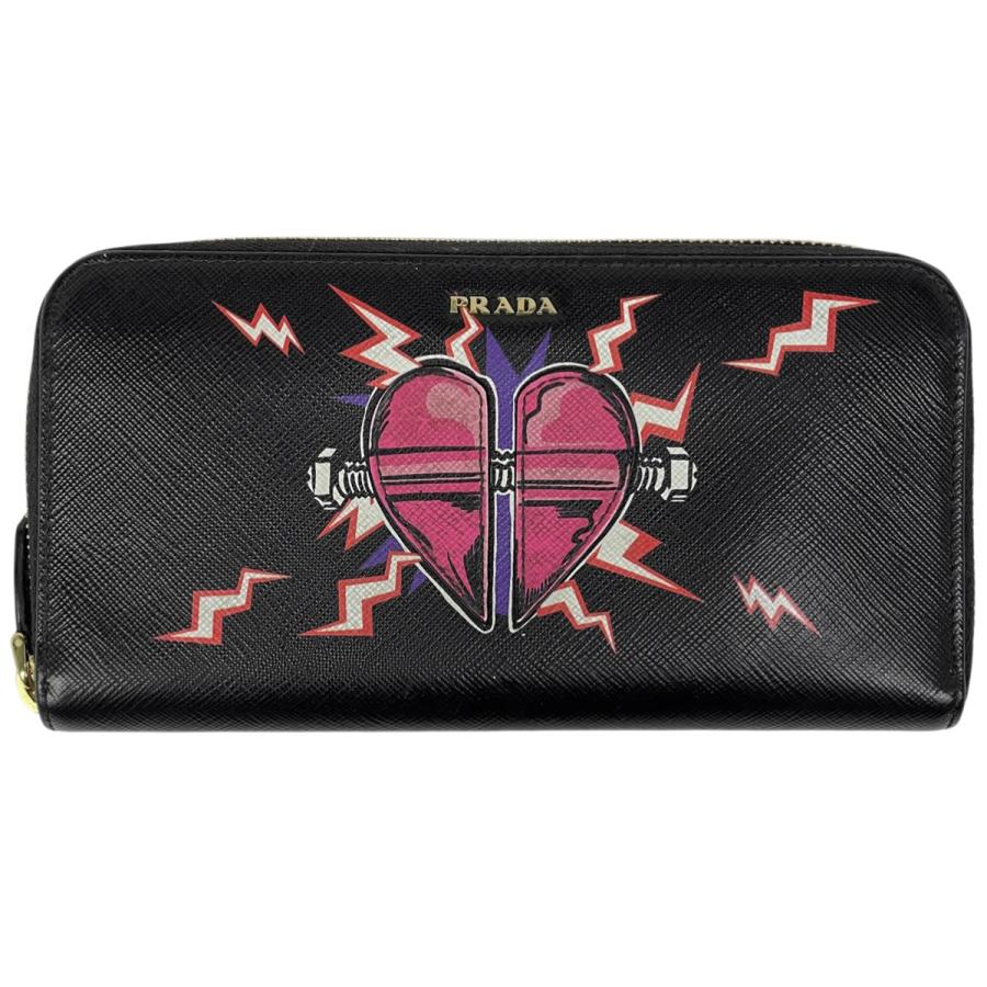 PRADA（プラダ） ロゴ ラウンドファスナー 長財布 ユニバーサル