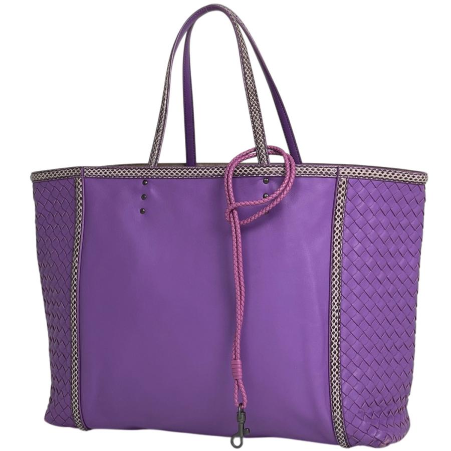 Bottega Veneta イントレチャート ハンドバッグ パープル ボッテガヴェネタ BOTTEGAVENETA イントレチャート トートバッグ