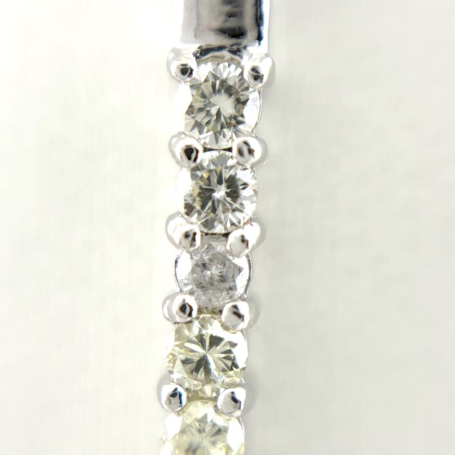 メレダイヤ デザインネックレス WG ホワイトゴールド ペンダント ダイヤモンド ネックレス K18 WG K14 レディース 中古_1